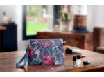 Pleated clutch bag tropical fire
