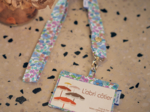 Badge Holder pastel fleuri