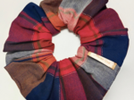 Scrunchie ruby lurex tartan