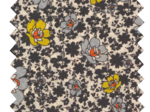 Cotton fabric ochre flower