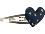 Heart hair-clips navy gold star