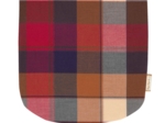 Flap of small shoulder bag ruby lurex tartan