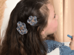 Mini Flower petal hair slide seventies