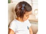 Small bow hair slide silver star jeans