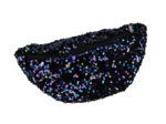 Small banana bag purple black sequin