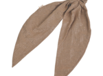 Long tail scrunchie gaze pailletée camel