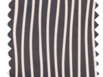 35cm coated fabric coupon striped  ivory navy