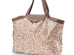 Tote bag with a zip confetti aqua