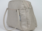 Bowling bag  silver linen