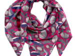 Pom pom scarf fuchsia poppy