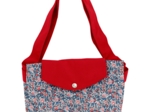 Tote bag with a zip flowered london