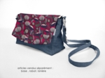 Flap of shoulder bag fuchsia poppy