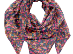 Pom pom scarf hippie fleurie