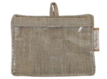 Badge Holder  glitter linen