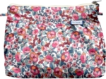 Pleated clutch bag boutons rose