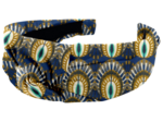 Large Crossed Headband plumes de paon