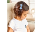 Small bow hair slide oxford blue