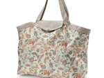Tote bag with a zip vert bohème