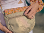 Flap of small shoulder bag shanti