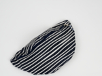 Small banana bag striped  ivory navy