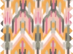 Cotton veil fabric ikat ocre