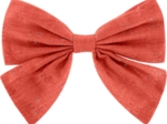Bow tie hair slide gaze dentelle corail