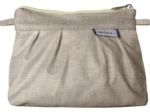 Mini Pleated clutch bag silver linen