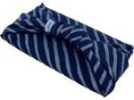 Furoshiki small 35 x 35 striped silver dark blue