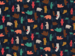 Cotton fabric grizzly