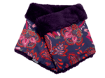 Adult Fur scarf snood Purple d'amour