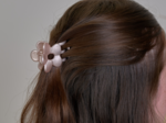 Small Flower Hair Clip glossy beige