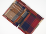 Compact wallet ruby lurex tartan