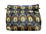 Pleated clutch bag plumes de paon