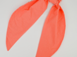 Long tail scrunchie neon orange gingham