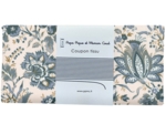 Coupon tissu 50 cm ex2455 ivory grey indian flower