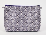 Cosmetic bag with flap scandinavia bleu