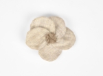Flower petal hair slide small   glitter linen