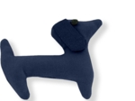 Basset hound hair clip navy blue