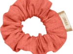 Mini Scrunchie coral lurex gauze