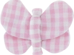 Butterfly hair clip pink gingham