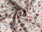 Cotton fabric ex2662 aubergine floral watercolor