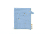 Make-up Remover Glove gaze pois or bleu baltique