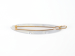 Side Oval Hair Clip pearly white