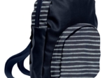 Children rucksack striped silver dark blue