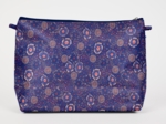 Cosmetic bag with flap lavandula