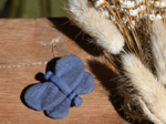 Butterfly hair clip light denim