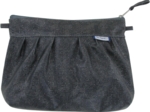 Pleated clutch bag silver gray