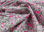 Cotton fabric ex2431 neon pink floral mini