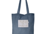 Tote bag silver straw jeans