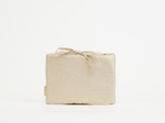 Pocket book pouch golden linen